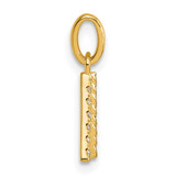 14k Twisted with .05 ct. Diamond Initial A Charm