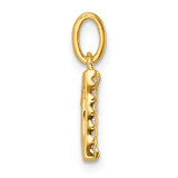 14k Twisted with .05 ct. Diamond Initial D Charm