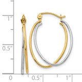 14K Two Tone Hoop Earrings - TF-EFEAEC45-4110