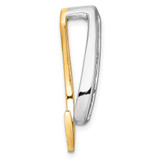 14K Two tone Teardrop Slide Mounting