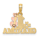 14k Two-Tone #1 GRANDMA w/ Three Hearts Charm