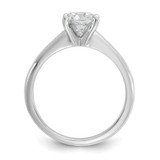 14k Two-tone 1 1/2 carat Certified Lab Grown Diamond VS+ F+ Cushion Complete Solitare Engagement Ring