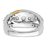 14k Two-Tone 1 1/6 carat Lab Grown Diamond VS/SI+ G+ Complete Fashion Ring