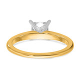 14k Two-tone 1 carat Certified Lab Grown Diamond VS/SI+ G+ Princess Complete Solitare Engagement Ring