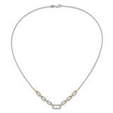 14k Two-tone 1 carat Lab Grown Diamond VS/SI+ G+ 18 inch Fashion Link Necklace