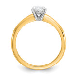 14k Two-Tone 1 carat Lab Grown Diamond VS/SI+ G+ Oval Complete Solitaire Engagement Ring