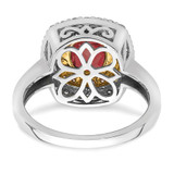 14k Two-Tone 1/2 carat Lab Grown Diamond VS/SI+ G+ and Lab Created Ruby Fashion Ring