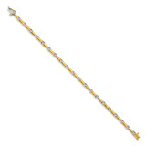 14k Two-Tone 1/4 carat Lab Grown Diamond VS/SI+ G+ 7.5 inch Bracelet