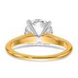 14k Two-Tone 2 1/2 carat Lab Grown Diamond VS/SI+ G+ Round Complete Solitaire Engagement Ring