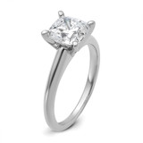 14k Two-tone 2 1/2 carat Lab Grown Diamond VS+ F+ Cushion Complete Solitare Engagement Ring