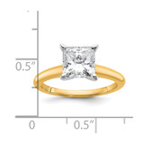 14k Two-tone 2 carat Certified Lab Grown Diamond VS/SI+ G+ Princess Complete Solitare Engagement Ring