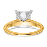 14k Two-tone 3 carat Certified Lab Grown Diamond VS/SI+ G+ Princess Complete Solitare Engagement Ring