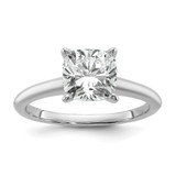 14k Two-tone 3 carat Lab Grown Diamond VS+ F+ Cushion Complete Solitare Engagement Ring