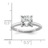14k Two-tone 3 carat Lab Grown Diamond VS+ F+ Cushion Complete Solitare Engagement Ring
