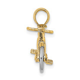 14k Two-tone 3-D Bicycle w/ Moveable Tires Charm