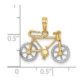 14k Two-tone 3-D Bicycle w/ Moveable Tires Charm