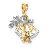 14k Two-tone 3-D Moveable Sextant Charm