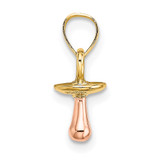 14k Two-Tone 3-D Pacifier Charm
