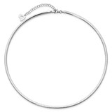 14k Two-tone 3mm Lightweight Reversible 18 inch Omega Necklace Plus 2 inch Heart Chain Extender