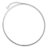 14k Two-tone 4mm Lightweight Reversible 18 inch Omega Necklace Plus 2 inch Heart Chain Extender