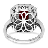 14k Two-Tone 5/8 carat Lab Grown Diamond VS/SI+ G+ and Lab Created Ruby Fashion Ring