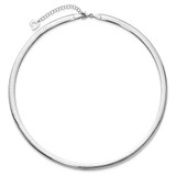 14k Two-tone 6mm Lightweight Reversible 18 inch Omega Necklace Plus 2 inch Heart Chain Extender