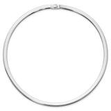 14k Two-tone 6mm Reversible White and Yellow 18 inch Domed Omega Necklace