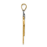 14k Two-tone AA Diamond Kid Pendant - XK-4EE917C7-5118