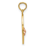 14k Two-Tone BIG SIS-LIL SIS Break-apart Heart Charm