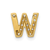 14K  Diamond Letter W Initial Charm