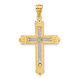 14k Two-tone Cross Pendant - C3-47CB321B-1255