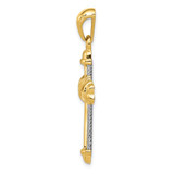 14k Two-tone Cross Pendant - D2-EC3021CA-1277