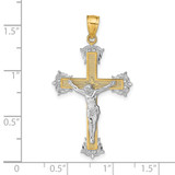 14k Two-tone Crucifix Pendant - C4-C8BA06A0-9948