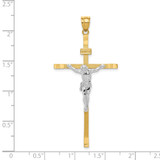 14k Two-tone Crucifix Pendant - D1-D51E7FE3-3609