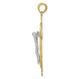 14k Two-tone Crucifix Pendant - D3-0DE768FE-3531