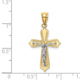 14K Two-tone Crucifix Pendant - D3-153DF576-4652