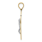 14K Two-tone Crucifix Pendant - D3-852BC80C-9582