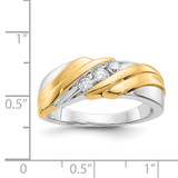 14k Two-tone Diamond Mens Ring - RM-32DBC1A8-2357