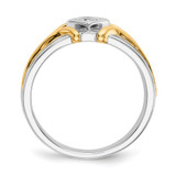 14k Two-tone Diamond Mens Ring - RM-7DAD443D-4056