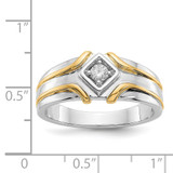 14k Two-tone Diamond Mens Ring - RM-7DAD443D-4056