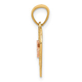 14k Two-tone Diamond-cut 15 Pendant