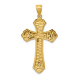14k Two-tone Diamond-cut Passion Crucifix Pendant - K6-8D926E74-2020