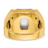 14k Two-Tone Engravable Square Signet ring