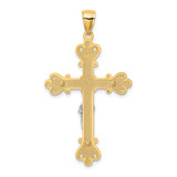14k Two-Tone Engraved Crucifix Charm - K9-AE8F73CE-7860