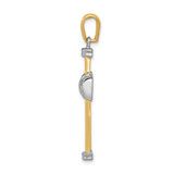 14k Two-tone Fancy Cross Pendant - D1-C39AF731-5847