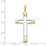 14k Two-tone Fancy Cross Pendant - K1-B56610B0-2578