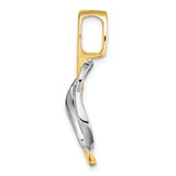14k Two-Tone Fancy Diamond Slide Peg Mtg - XS-5B76AB34-8786