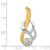 14k Two-Tone Fancy Diamond Slide Peg Mtg - XS-5B76AB34-8786