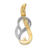 14k Two-Tone Fancy Diamond Slide Peg Mtg - XS-5B76AB34-8786