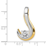 14k Two-Tone Fancy Diamond Slide Peg Mtg - XS-853A9F54-5498